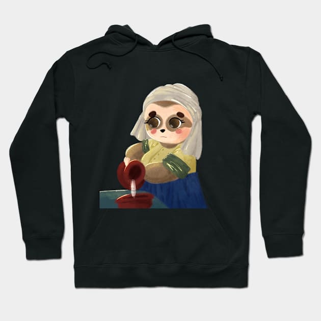 Sloth the milkmaid with no background Hoodie by byjilooo